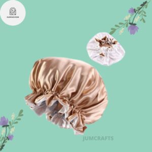 Reversible satin bonnet- elastic.